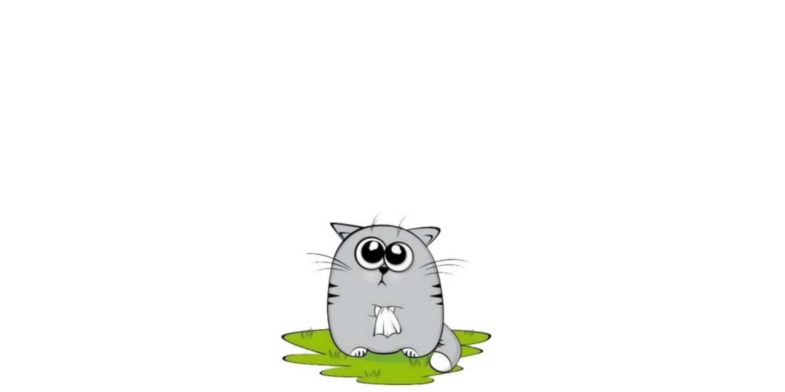 Открытка серый кот желает не болеть  кот и открытки про выздоровление Get well soon 